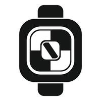 Smart watch showing battery charging icon vector