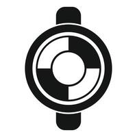 Round handle control button with three sections icon vector
