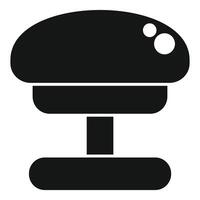 Big round mushroom icon, simple style vector