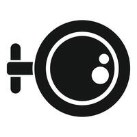 Black and white cufflink featuring a soap bubble design vector
