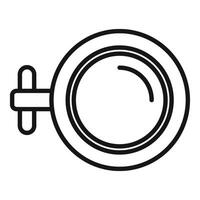 Round window shutter showing open position vector
