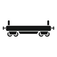 Empty train platform waggon waiting for cargo loading vector