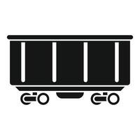 Empty mining cart on wheels standing still vector