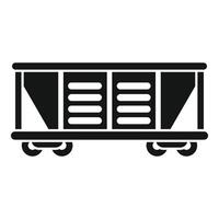 Hopper freight wagon standing on railway track vector