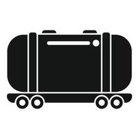 Railroad tank wagon transporting oil products simple icon vector