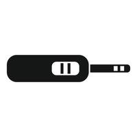 Positive pregnancy test result showing two lines icon vector