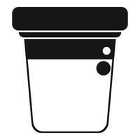 Plastic container for analysis holding medical sample vector