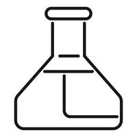 Chemical laboratory flask icon representing scientific experimentation vector