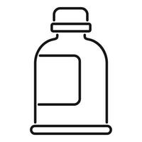 Bottle with wide cap for liquid soap or shampoo showing brand placement area vector