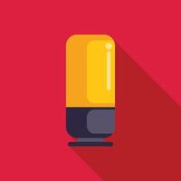 Smart speaker voice assistant listening for command on red background vector