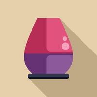 Modern electric humidifier diffusing water vapor in the air vector