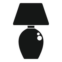 Classic table lamp with round base providing light vector
