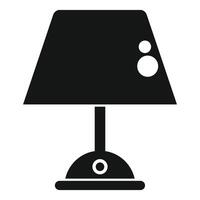 Modern table lamp with switch button silhouette icon vector
