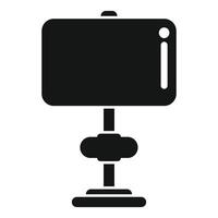 Smartphone standing on tripod with adjustable head for video recording vector