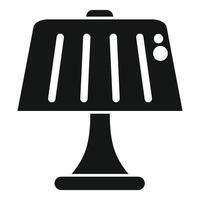 Modern table lamp with shade standing on floor providing light vector