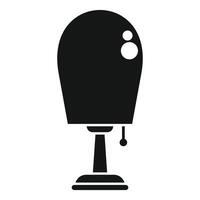 Modern table lamp with big lampshade standing on the floor vector