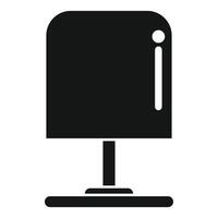 Interactive board icon showing digital screen displaying information vector