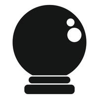 Black crystal ball showing future on a stand icon simple style vector