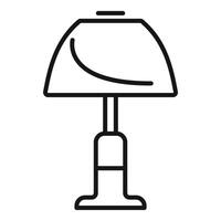 Modern desk lamp providing light for working at night vector