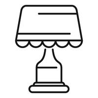 Minimalist table lamp icon representing interior design vector