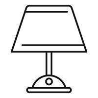 Modern table lamp standing on a table providing light vector