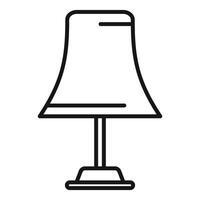 Outline icon style table lamp standing on floor vector