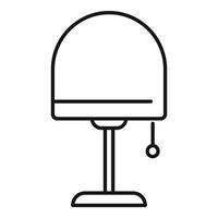 Modern desk lamp with rounded shape providing light vector