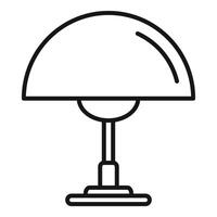 Modern desk lamp standing on a table, providing light for work or study vector