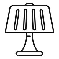 Modern table lamp standing on a table providing light vector