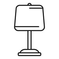 Modern table lamp standing on floor providing light in room vector