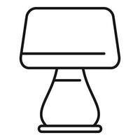Simple modern table lamp icon representing lighting design vector
