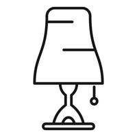 Modern table lamp with stylish base lighting up a room vector