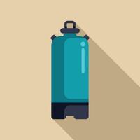 Oxygen tank filled with air for diving in sea and ocean vector