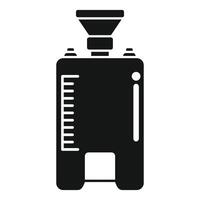 Plastic extruder machine processing raw material icon vector