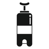 Black simple icon of a whipped cream dispenser, a tool used in cooking vector