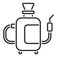 Portable oxygen concentrator providing respiratory support for patients with breathing difficulties vector
