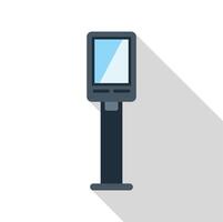 Digital information kiosk displaying important information with blank screen vector