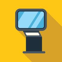 Information kiosk providing guidance and details with interactive display vector