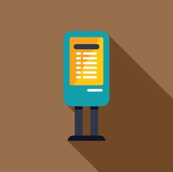 Modern city bus stop displaying timetable information vector