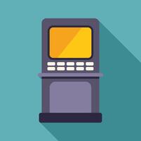 Retro arcade game showing blank screen for entertainment vector