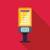 Self ordering kiosk displaying menu options for customers vector