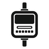 Walkie talkie icon showing antenna, screen and buttons vector