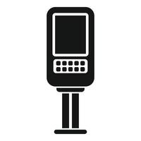 Parking meter machine using digital display for time and payment vector