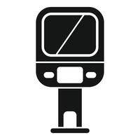 Ticket validator machine validating ticket for public transport vector