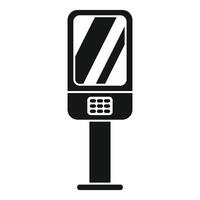 Parking meter machine using digital display for payment vector
