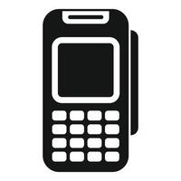 Pos terminal is accepting contactless payment using nfc technology vector