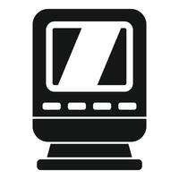 Modern intercity express train front view simple icon vector