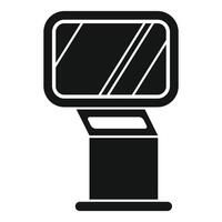 Simple icon of an interactive kiosk with a blank screen vector