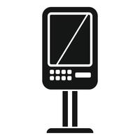 Information kiosk with blank screen showing important information vector