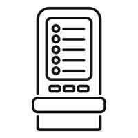 Electronic voting machine with buttons and screen for voting vector